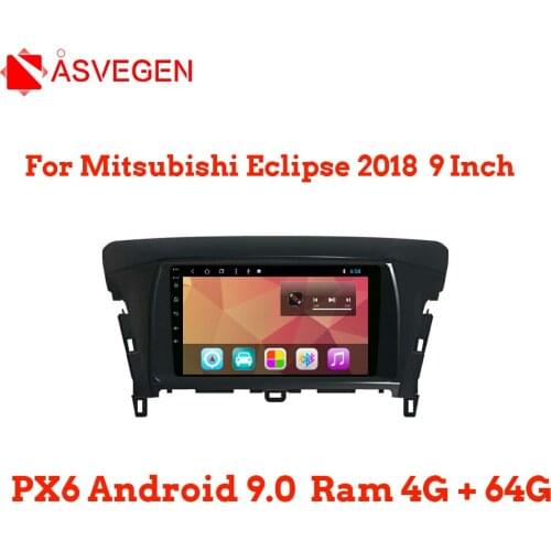 9" PX6 Android 9.0 Car Multimedia Player For Mitsubishi Eclipse 2018 Car Radio Stereo GPS Navigation BT Wifi Radio Player