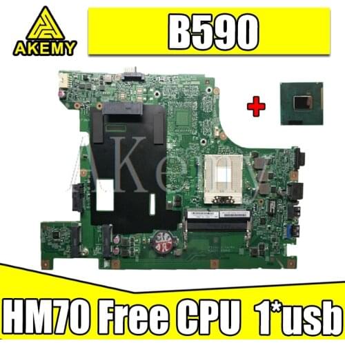 B590 laptop motherboard UMA PGA989 DDR3 Fit For Lenovo B590 B580 V580c laptop motherboard Mainboard LA58 MB HM70 free CPU 1*usb