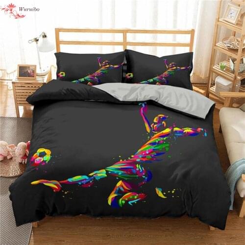 Homesky Sport 3D Bedding Set Basketball Man Printing Duvet Cover For Boy Bedroom Comforter Cover Bedding Cover King Queen Sizes