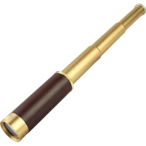 Camping Pocket Telescope Brass 25x30 Binoculars Monocular Telescope