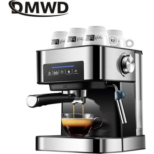 DMWD 1.5L Household Coffee Machine Semiautomatic Italian Espresso Coffee Maker 20Bar Pressure Cappuccino Moka Steam Milk Frother