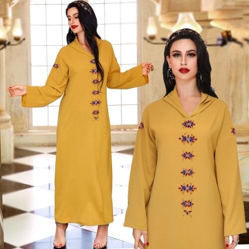 Muslim Dress for Women Luruxy Diamond Robe Abaya Islamic Clothing Summer 2021Eid Fashion Ethnic Kaftan Dress Dubai Turkey Arabic