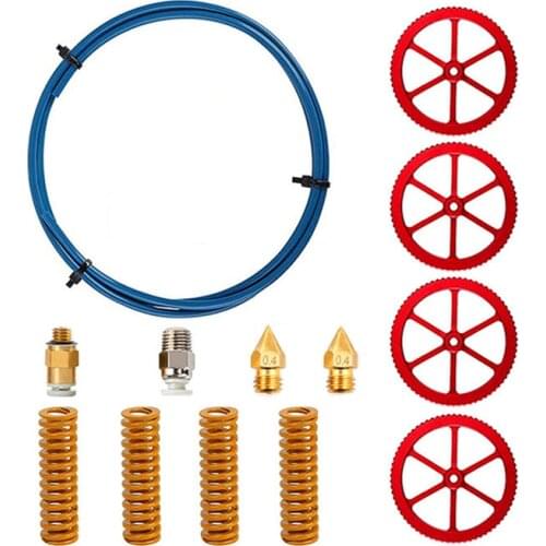 Creality Upgrade 3D Printer Kit with Capricorn Premium XS Bowden Tubing,4PCS Aluminum Hand Twist Leveling Nut,Pneumatic Couplers