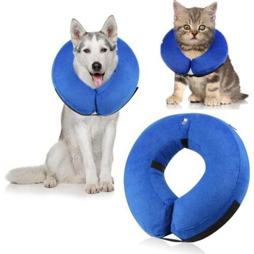 Pet Inflatable Collar Dog Cat Neck Wound Recovery Collar Neck Protective Anti-scratch Elizabethan Collar For Small Big Dogs
