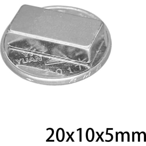 5~100pcs 20x10x5 mm Powerful Quadrate Magnetic Permanent Magnet 20x10x5mm Super Powerful magnet Neodymium Magnets 20*10*5 mm