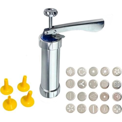 Cutter Baking Tools Cookie Biscuits Press Machine Kitchen Tool Bakeware With 20 Cookie Molds and 4 Cookies Press 21*15.5CM