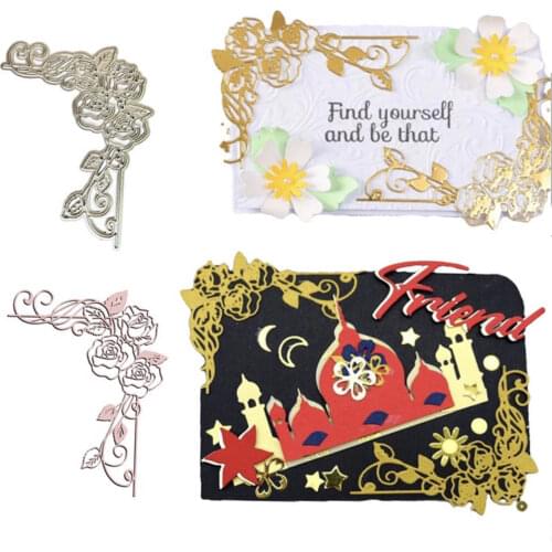 Rose flower vine for corner decor Metal cutting Die for DIY scrapbook-album Decoration embossed DIY Paper Card
