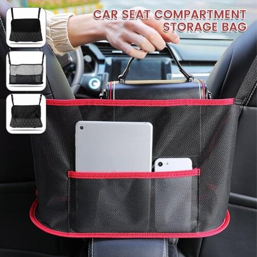 Universal Car Net Pocket Seat Back Mesh Organizer Handbag Multifunction Sundries Pouch Phone Document Car Seat Storage Net Bag