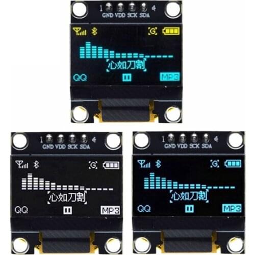 Yellow- blue double color white 128X64 OLED LCD LED Display Module For arduino 0.96" I2C IIC Communicate