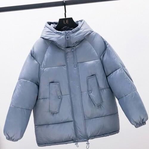 Winter jacket women hooded cotton padded womens coat autumn casaco feminino inverno solid color parka woman outwear korean style