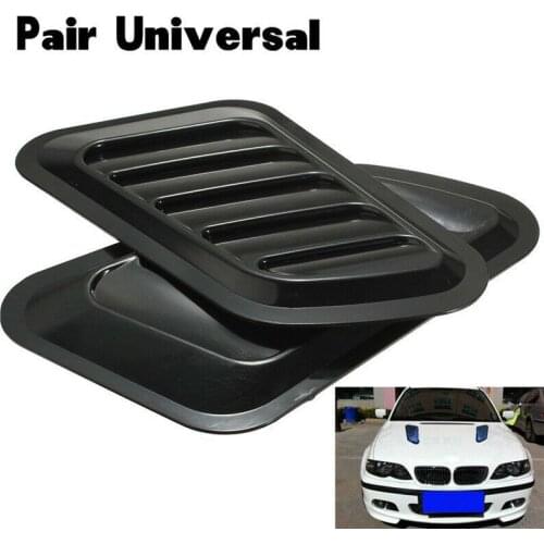 1 Pair Decorative Air Flow Intake Scoop Turbo Bonnet Vent Cover Hood Fender Hood Decoration Air Intake Air Inlet Sticker