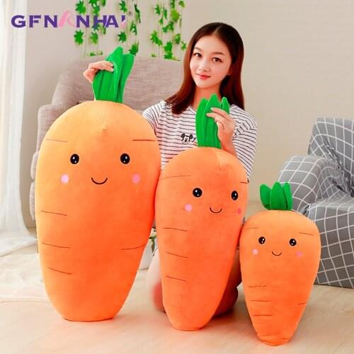 1pc 75/95cm Cute Vegetable Carrot Plush toy Cartoon Plush Pillow Stuffed Soft Simulation Food Toys for Children Kids Present