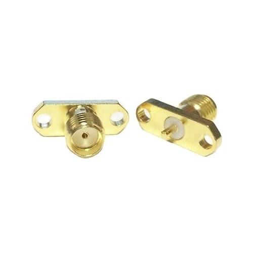 1pc SMA Female Jack RF Coax Modem Convertor panel mount solder post Straight Goldplated wholesale