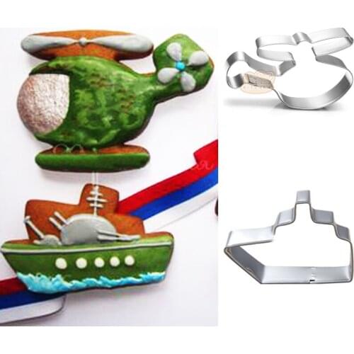 1pcs patisserie reposteria Aircraft Cruise Fondant Cake Decor Tools Metal Cookie Cutter Biscuit Mold Paste Pastry Cupcake Mould