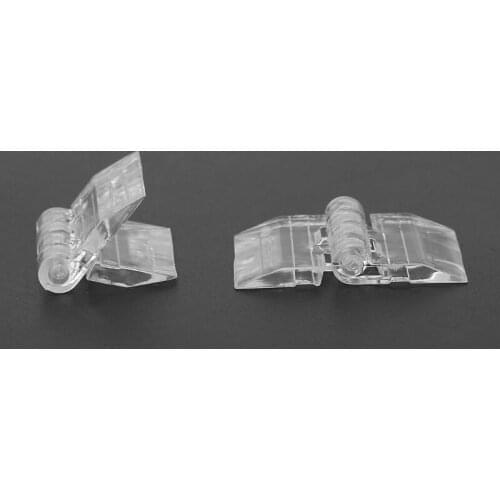 10Pcs Transparent Plastic Folding Hinges Durable Clear Acrylic Hinge Tools