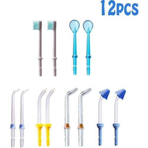 12/6 pcs Replacement Nozzles Dental Water Flosser Hygiene Accessories for Waterpik WP-100 WP-450 WP-250 WP-300