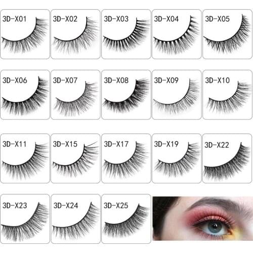 18 Kinds 3D Faux Mink Hair Soft False Eyelashes Natural Long Fluffy Wispy Eyelash Extension Lashes Makeup Full Strip Cilios