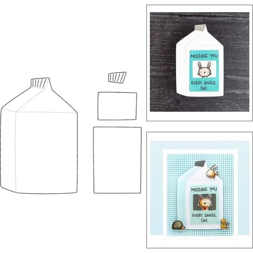 2021 New Milk Carton Metal Cutting Dies For Scrapbooking DIY and Mold Cut Paper Craft Making Box Greeting Card no Stamps Sets