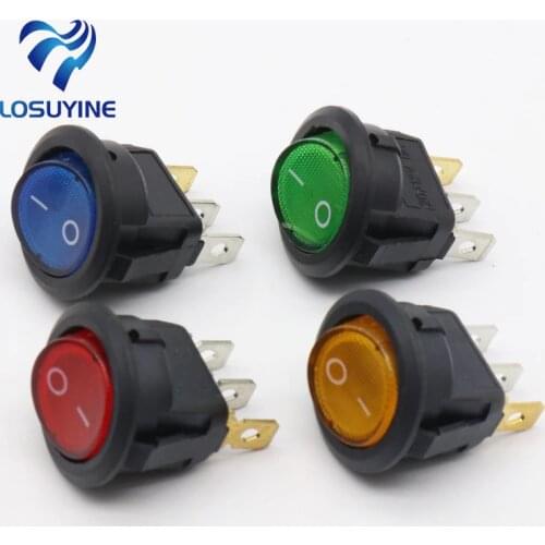 4Pcs Car 220V Round Rocker Dot Boat LED Light Toggle Switch SPST ON/OFF Top Sales Electric Controls