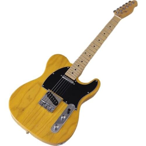 6 Strings Guitar TL Style Electric Guitar 39 Inch Blue, Yellow, Sunburst Color Solid Ashwood Body Wood Guitar High Gloss Finish