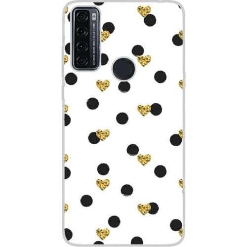 Compatible with TCL-20-SE-4G silicone gel tpu case cover case custom drawing design anti-shock polka dots 003 case