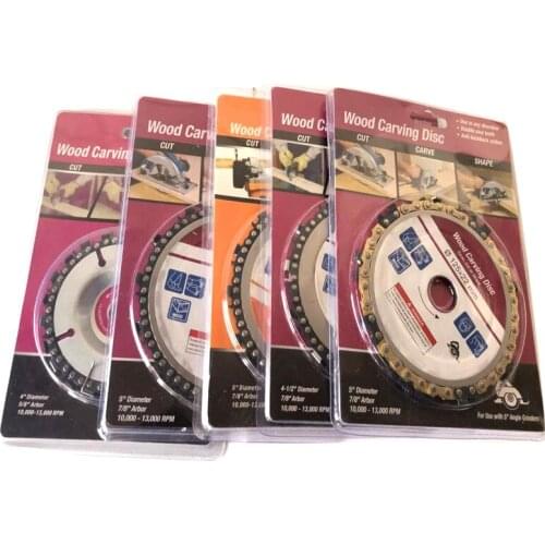 4/4.5/5 Inch Wood Craving Disc Grinder Chain Discs Chain Saws Disc Angle Grinder Disc Abrasive Cutting Disc Carving Tool
