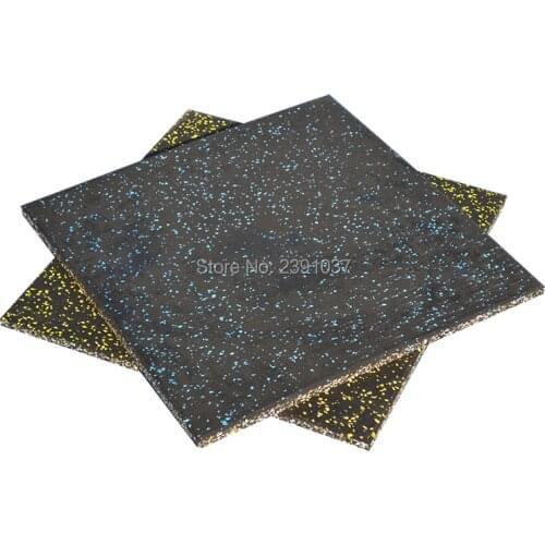 Eco-friendly 50x50cm thickness 1.5cm Gym rubber mats Home/Commercial Gym garage Heavy Duty Rubber Extra Thick Mat Flooring Tile