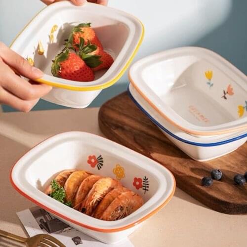 Baking Pan Cheese Patera Na Ciasto Baked Ceramic Rice Plate Household Creative Net Red Tableware Microwave Oven Special Bowl