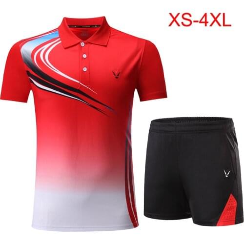 Male Female Child Badminton Sets,Red Badminton suit Girl,Quick Dry Badminton Shirt uniforms ,Team Sport Kits Shorts Clothes 3862