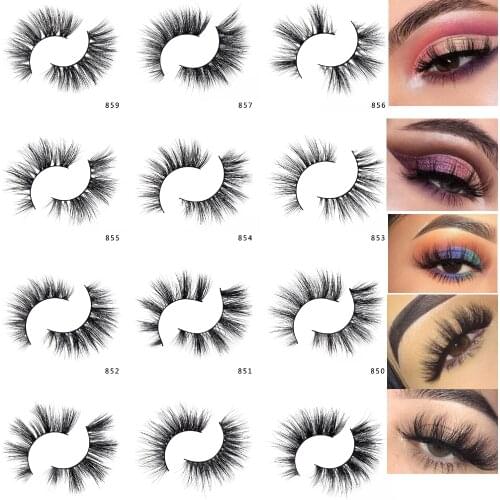 HBZGTLAD Fluffy Mink Lashes 3D Lashes Dramatic Thick Volume Natural Eyelashes Makeup Eye Lashes 100% Cruelty Free Mink Eyelashes