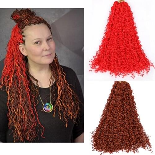 Hywamply 28" Knot Body Braid Crochet Micro Zizi Box Braids Synthetic Hair Extension Pink Blonde Grey Colorful Crochet Curly Hair