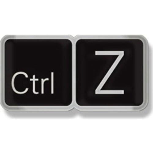 Ctrl Z enamel pin keyboard undo badge mini couple buttons brooch cute funny bag accessory