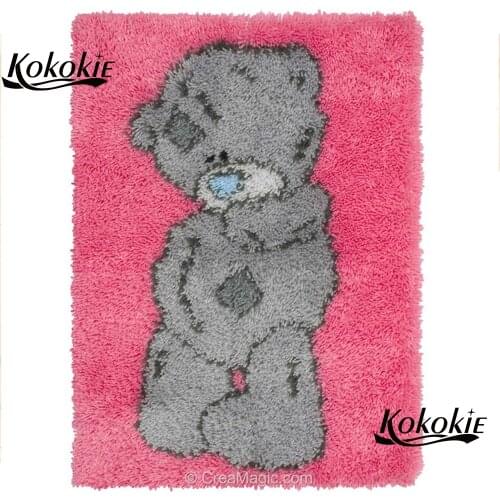 Carpet embroidery diy tapijt latch hook rug canvas printing vloerklee Foamiran for crafts Bear carpet embroidery kit accessories