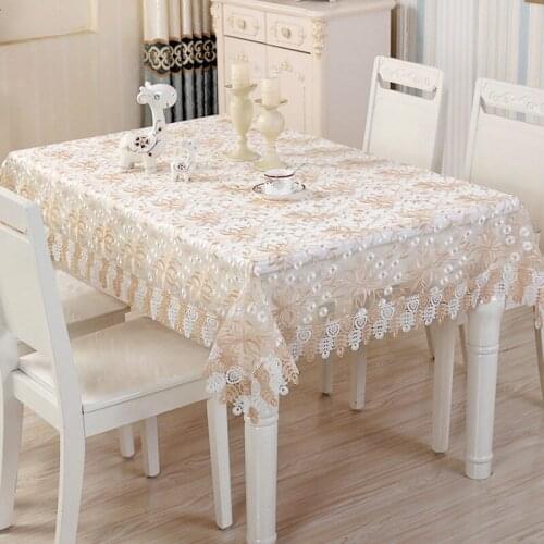European Style Lace Fabric Table Cloth Set Christmas Table Cloth Embroidery Jacquard Series Table Runner Coffee Table Cloth
