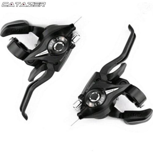 MTB Bicycle Shifters 7/8 Speed Mountain Bike Shifter Set Cycling Levers Shift Brake Levers 21 24 Speeds Black Bicycle Derailleur