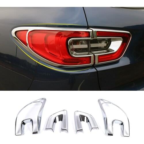For Renault Kadjar 2015-2019 ABS Chrome Car Taillight Cover Trim Molding Rear Light Lamp Eyebrow Styling Accessories