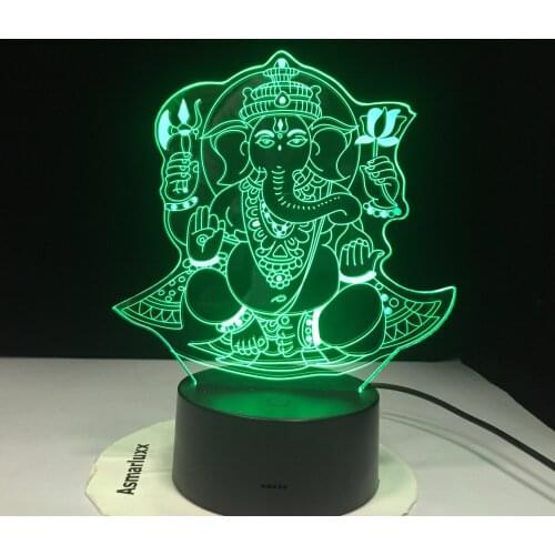 New Style 3D LED Night Light Acrylic Colorful Gradient Atmosphere Lamp With USB Cable Bedroom Decoration LightTable Lamp AW-140