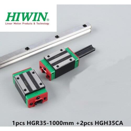 Original HIWIN linear rail 1pcs HGR35 L1000mm +2pcs HGH35CA Narrow linear block bearings