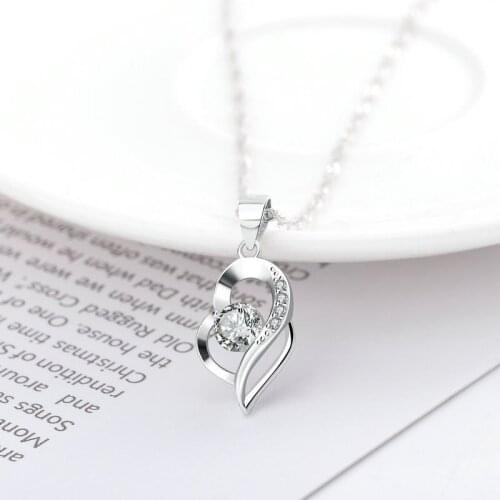 Silver necklace 925 sterling silver pendant jewelry moissanite necklaces luxury vintage jewelry jewellery necklace for women