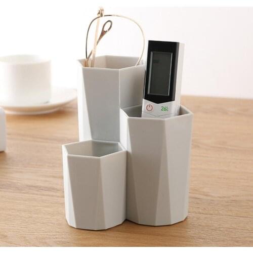 Plastic Desk Cosmetic Storage Box Lipstick Brushes Holder Organizer Makeup Tool Empty Pen Holder