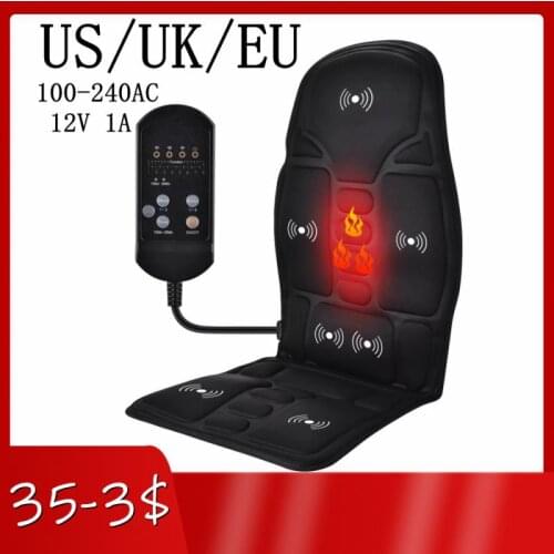 Car Home Office Full-Body Massage Cushion Wireless Electric Heating Massage Chair Cushion Car Cervical Spine Shoulder Relaxing