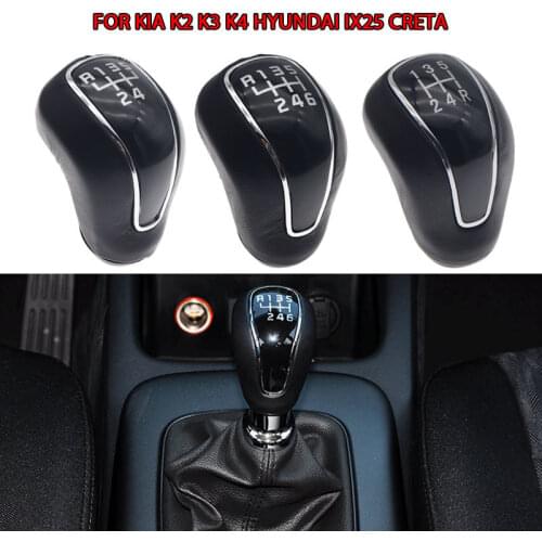 5/6 Speed Car Gear Shift Knob Shifter Lever Stick For Kia K2 K3 K4 Sportage Forte Cerato K3 For Hyundai IX25 Creta 2012-2016