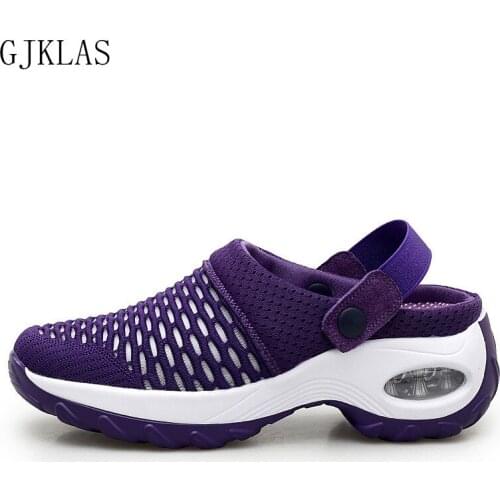 Thick Sole Plus Size Sandals for Womens Mesh Platform Shoes Women Flat Casual Womens Shoes Chunky Heels Summer Woman Slippers