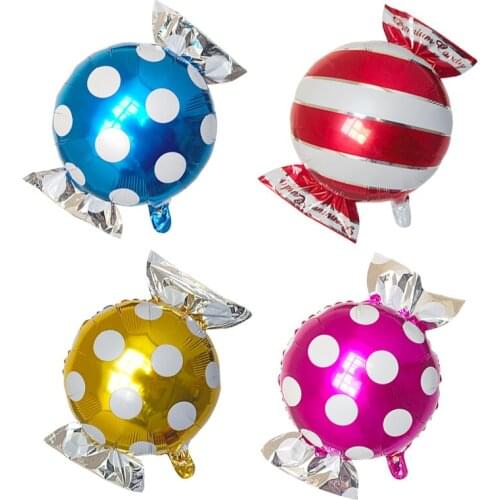 4pcs Candy Foil Balloons Happy New Year 2021 Decorations Wedding Boy Girl Birthday Party Valentines Day Decor Balloons Supplies