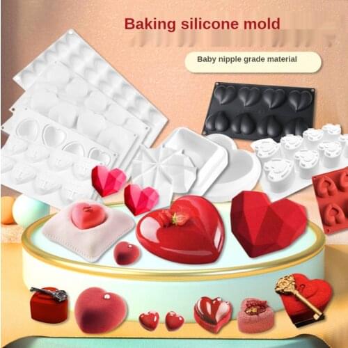 JSWORK Silicone Mold Desserts Cake Tools Ice Pastry Moulds Molde Silicona Fondant Chocolate for Baking Kitchen Accessories