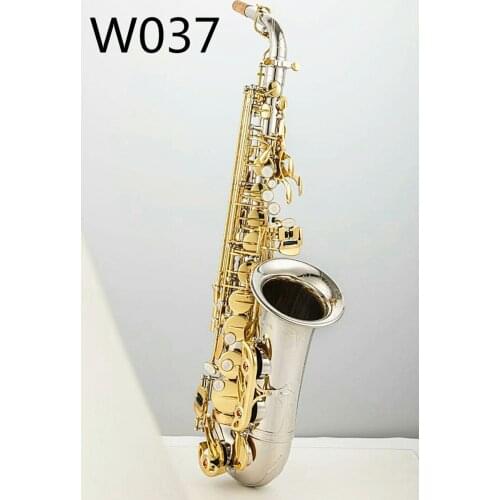 Brand NEW A-WO37 Alto Saxophone Nickel Plated Gold Key Professional Sax Mouthpiece With Case and Accessories