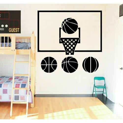 Modern basketball Wall Decal School Dormitory Decor Removable Vinyl Mural Poster Home Decoration For Living Room Bedroom Z132