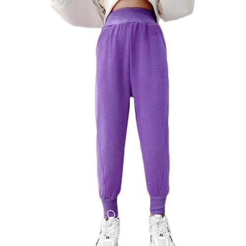 Girls Sport Pants Solid Color Trousers Girl Casual Childrens Sweatshirt Spring Autumn Kids Clothes Girls