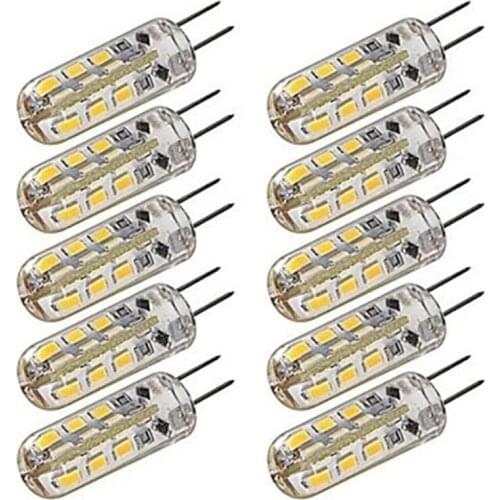 20pcs 10pc G4 LED Lamp SMD3014 LED Bulb Mini G4 24 LEDS DC12V 360 Beam Angle Replace Halogen Lights silicon LED For chandelier