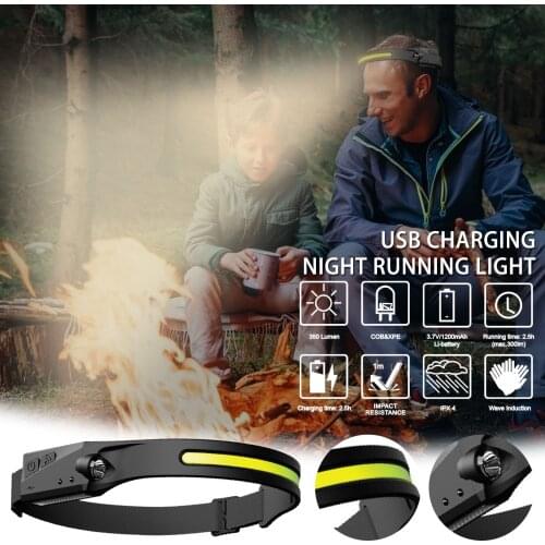 Outdoor Cycling Light 10W USB Rechargeable Night Running Lights LED Strong Headlight used for Climbing Mountain Working Outside